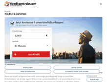 Tablet Screenshot of kreditzentrale.com